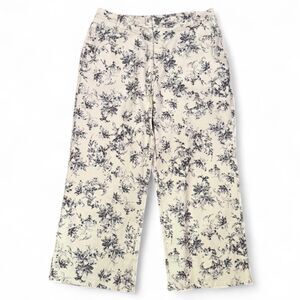 POLAGRAM Wide Leg Floral Print Relaxed Jeans, NWT! Size 2XL